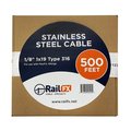 Railfx RFXCABLE500-4 1/8 in. Cable 500 ft Spool RFXCABLE5004